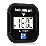 TEOV Elektronische Parkscheibe mit Zulassung KBA fürs Auto - Digitale Parkuhr mit Nachtmodus und Taktungseinstellung, Großer Bildschirm, präzise Zeitmessung - Platz. Schwarz.