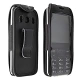 caseroxx Ledertasche mit Gürtelclip für Blindshell Classic in schwarz – robuste Handy-Tasche mit Sichtfenster & Gürtelclip aus Kunstleder, ideal für Beruf, Freizeit, Outdoor & sicheren Transport