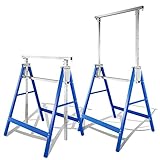 Randaco Arbeitsbock 2er Set Blau,7-Fach Höhenverstellbar 80-130 cm Klappbockm, Gerüstbock Stabiler bis 200kg mit Einer Antirutschvorrichtung