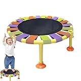 Faltbares Trampolin – Tragfähigkeit Trampolin für den Innenbereich, rutschfeste, leise Fußpolster, faltbares Fitness-Trampolin, Mini-Trampolin für Erwachsene, zum Spielen von Kindern