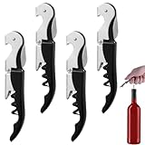 Professioneller Limonadier, Korkenzieher, 3 in 1 für Bier- und Weinflaschen, Kellnermesser aus Edelstahl mit Flaschenöffner und Kapselschneider