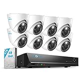 Reolink 12MP Überwachungskamera Aussen Set, 8 X PoE IP Kamera Überwachung Outdoor, 16CH 4TB HDD NVR, Spotlights, Personen-/Fahrzeugerkennung, 2-Wege-Audio, 24/7 Farb-/IR-Nachtsicht, RLK16-1200D8-A