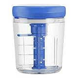 Tefal Jamie Oliver K1644344 Chop & Shaker | ohne Strom | Fassungsvermögen: 450 ml | Multizerkleinerer | Universalzerkleinerer für Gemüse, Obst, Zwiebeln, Nüsse, Knoblauch | weiß/blau