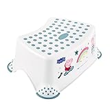 keeeper Peppa Pig Tritthocker, Ab ca. 3 bis ca. 14 Jahren, Anti-Rutsch-Funktion, Tomek, Nordic White