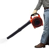 Laubsauger Benzin Laubbläser 0,75 KW, 2-Takt Motor Kabelloser Laubbläser Gartenbläser Handgetragener Rucksack-Motorbläser für Terrassen, Gärten