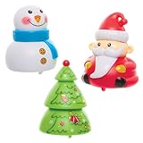 Baker Ross FX889 Weihnachts-Rückzieh-Rennautos - Packung mit 6, Weihnachtliche Partytütenfüller für Kinder