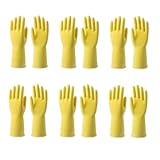 Siyecioa 6 Paar Gummihandschuhe, Putzhandschuhe, Haushaltshandschuhe, Spülhandschuhe, Handschuhe Küche, Gartenhandschuhe Wiederverwendbare für Küche, Spülen, Putzen (M 6 Paar)
