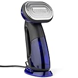 Conair 2-in-1 Steam & Iron Turbo Dampfglätter und Bügeleisen | 4 Einstellungen | Dampfleistung 33g/Min. | 10 Sek. Aufheizzeit | 3 Aufsätze alle Stoffarten | blau/schwarz
