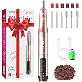 COSLUS Kabellos Tragbar Nagelfräser, 11 in 1 Profi Maniküre und Pediküreset, Nagelfeile für Gelnägel und Acrylnägel, Nagelformen, Entfernen von Hornhaut