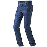 Jet Motorradhose Jeans Aramid Mit Protektoren Herren (60 Lang/Weite 44' Länge 34'(5XL), Blau)