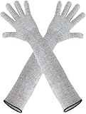 cuhostki Lange Gartenhandschuhe für Damen Lange Rindsleder Arbeitshandschuhe für Garten und Haushaltsaufgaben Werkzeug Kunstleder Gauntlet Wasserabweisend Rosenhandschuhe Lebensmittelechte Qualität