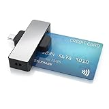 CSL - USB C Chipkartenleser - USB Smart Card Reader - USB-C - Plug&Play - Ideal für Handy/Smartphone/Tablet – Kartenlesegerät kompatibel mit Mac OS X + Windows 10-11 + Android - schwarz