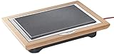 Lagrange 199002 Grillpfanne für Fleisch, Stein, 1100 W, Rahmen aus lackiertem Holz
