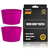 GOLDENA® Schienbeinschoner Halter aus Silikon für Schienbeinschoner Kinder Fussball Damen & Herren Grip Tape Schienbeinschonerhalter Fußball Stutzenhalter Football Halter Griptape (Pink)