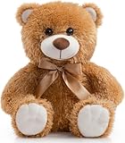 BEJOY Teddybär, Weiche Plüschbär Süß Stofftiere Kuscheltier, Weihnachten Neujahr, 36cm Hellbraun