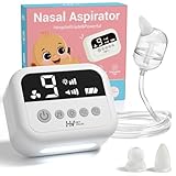 Nasensauger Baby Elektrisch |Elektrischer Nasensauger für Babys 9 Saugstärken Nasensekretsauger Baby Staubsauger Wiederaufladbar Mit Licht und Beruhigender Musik Sicher Effizient Sanft 1
