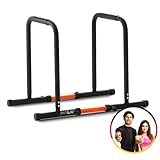 DH FitLife Dip Barren Bars | Dip Station | Kraftstation Fitnessgerät für Zuhause | Parallettes Calisthenics Training Equipment | Krafttraining 80-100 cm individuell verstellbar