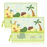Auto-Sonnenschutz für Babys, Kinder, 2er-Pack, Auto-Seitenfenster-Vorhangschutz, schützt vor Sonnenblendung, Hitze, blockiert UV-Strahlen, Blendung, Auto-Innenraum-Sonnenschutzrollo (Dinosaurier)