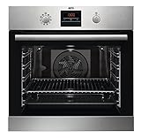AEG BPS33102ZM Einbau-Backofen / Pyrolyse Selbstreinigung / Serie 6000 mit Ringheißluft: gleichmäßige Garergebnisse auf 3 Ebenen / A+ / Elektronikuhr mit Timerfunktionen / Grillfunktion / Edelstahl