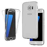 itronik Full Body 360° für Samsung Galaxy S6 Edge Transparent Cover Hülle Case Schale Handy Tasche Schutz Etui Bumper - (S6 Edge transparent)