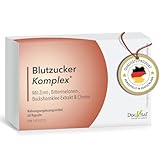 DocVital® Blutzucker Komplex 60 Kapseln hochdosiert - Unterstützung des normalen Blutzuckerspiegels* & bei Insulinresistenz - mit u.a. Ceylon Zimt, Chrom, Magnesium - deutsches Qualitätsprodukt