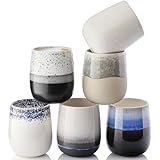 Sänger Siena | Premium Kaffeebecher 6 Personen, Steingut Kaffeetassen Set, Teetassen spülmaschinen- & mikrowellenfest, Coffee Mug mehrfarbig 215 ml, Kaffeebecher handmade | PREMIUM COLLECTION