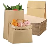 50 Stück Kraftpapier Tüten,Papiertüten Groß(30×20× 12cm),Papiertüten Braun,Geschenktüten,Süßigkeitentüten Butterbrottüten,für Einkaufen, Hochzeiten, Verpackungen, Partys, Geburtstag