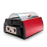 Livington Rotisserie Chef - Rot - Indoorgrill, Drehgrill & Tischgrill - Drehspieß für Hähnchen - Elektrogrill - Automatische Abschaltfunktion - Duo-Infrarot Heizelemente