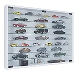 VCM Glasvitrine hängend | Vitrine Glas mit ESG-Sicherheitsglas | Maße: H. 60 x B. 80 x T. 10 cm | Hängevitrine Glas | Modern und platzsparend | Glas Vitrinenschrank - Mandosa XXL Weiß