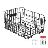 Hinterradkorb | Faltbarer Heckkorb für Elektrofahrräder, große Gepäcktasche mit Reflektor für Herren und Damen, Rennrad, Mountainbike, Outdoor, Roller, Gepäck, Lebensmittel