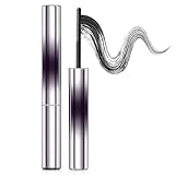 Mascara Wimpernserum Wasserfest, 2025 Neu Upgrade Telescopic Mascara Natürlich Schweiß und Wischfest Langanhaltendes Volumen und Länge Wimperntusche (1PCS Schwarz)