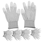 Ipetboom 5 Paare Anti static Arbeitshandschuhe mit Rutschfester Pu beschichtung Atmungsaktive Langlebige Schutzhandschuhe für Industrie Elektronikmontage und Präzisionsarbeiten