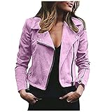Battnot Lederjacke Damen Schwarz Reverskragen Übergangsjacke Große Größen Jacke Leichte Winterjacke Kuscheligem Fliegerjacke Aus Kunstleder Bikerjacke Kunstlederjacke Outdoor Streetwear
