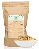 Leinsamen Gold ganze goldene 1kg von der Grünen Essenz ohne Zusätze - vegan - ganze Körner Naturbelassen - Rohkostqualität (1 Kg)