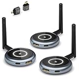 HDMI Wireless, AIMIBO Wireless HDMI Transmitter and 2 Receiver 5,8G - Übertragen Sie kabellos 1080P HD Video über HDMI Funkübertragung bis zu 50 M von Laptop, PC, TV Box, Kamera auf TV und Beamer