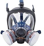 Vollgesichts-Atemschutzmaske Gasmaske Atemschutzmaske Sicherheitsmaske mit Aktivkohlefilter
