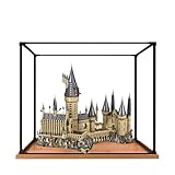 Acryl-Vitrine für Lego 71043 Schlossmodell, 3 mm staubdichte Schaukasten, Vitrine kompatibel mit Lego 71043 (Modell nicht im Lieferumfang enthalten) (Rahmen aus Legierung, 3 mm, Braun)