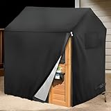 Holz-Spielhaus-Abdeckung, 145 x 145 x 160 cm, wasserdichtes Kinderspielhaus-Zubehör, Outdoor-Spielzubehör, Allwetterschutz für Garten