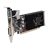 Jectse Grafikkarte, GT610 2 GB 64-Bit-DDR3-Gaming-Grafikkarte, 2560 X 1600 Auflösung, 1000 MHz Kernfrequenz für HDMI VGA DVI PCI Express X16 für Desktop-Computer-Gaming-GPU