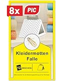 PIC Kleidermottenfalle Mottenschutz für Kleiderschrank, 8 Stück Mottenfalle für Kleidermotten, kleidermotten bekämpfen, geeignet für den Kleiderschrank und sonstige Lagerung von Kleidung gegen Motten