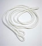 10 mm Fenderschnüre 1,5 m / 2,5 m Geflecht auf Geflecht, genäht, 2 Stück (weiß, 2,5 m)