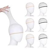 6 Stk Haarnetz Nylon Wig Cap,Netz Perückennetz,Haarnetz für Perücken,Perückennetz Unterziehhaube,Dehnbare Atmungsaktive Perücke Kappen,Elastische Perückenkappe,Perücken Zubehör für Alltagsperücken