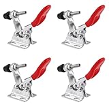 Kniehebelspanner, 4 Stück Horizontaler Schnellspanner, Spannverschluss, Horizontaler Schnellspanner, für Schweißen/Maschinenbetrieb/Zimmerei