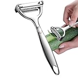 Sghtil Kartoffelschäler, multifunktionaler Schäler | Karottenschäler aus Edelstahl, 2-in-1 Kartoffelschäler mit rutschfestem Griff für Küchenzubehör Küchenwerkzeuge