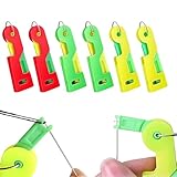Bipl 6 Stück Nadeleinfädler, Kunststoff Nähnadeln Einfädle, Einfädelhilfe für Nähnadeln, Automatischer Einfädler Nadel Threading Tool für Handnähen, Einfädelhilfe Nähmaschinen Zubehör (Farbig)