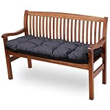 Amazinggirl Bankauflage Sitzkissen Outdoor Hollywoodschaukel Kissen 120 x 40 cm - Sitzpolster Bank Polster für Sitzbank Gartenbank und Paletten Bankkissen Indoor und Outdoorkissen Graphit