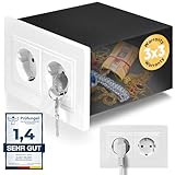 Elder Welder® Steckdosen Safe Tresor Versteck | Jetzt mit Fake-Stecker Funktion | Wandtresor zum Einmauern | Steckdosentresor als Geheimfach | Mini Safe für Geldversteck Geheimversteck | Geld Box