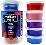 JFA Medical Therapieknete 57g, 5 verschiedene Stärken, 5 alternative Farben, Putty für Handtraining, Therapie Knetmasse Knete