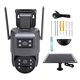 lihsong Solar Angetriebene Kamera 4MP HD WiFi Outdoor -Kamera für Home Farm Pond IP67 Bewertung Audible und Visuelle Warnung