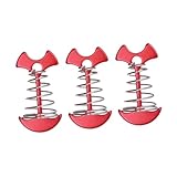 Abaodam 3 Stück Teiliges Fischgrät zeltheringe aus Robustem Material mit Einziehbarem Federverschluss Windfest und Wiederverwendbar für Outdoor Camping und Zeltbefestigung